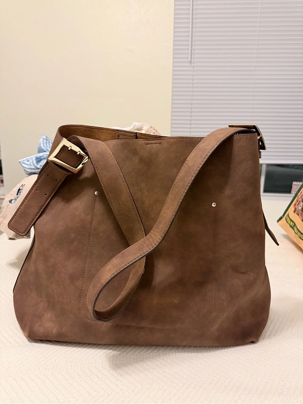 Universal Thread Brown Suede Hobo Shoulder Bag